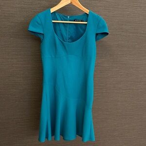 Black Halo Turquoise Mini Dress